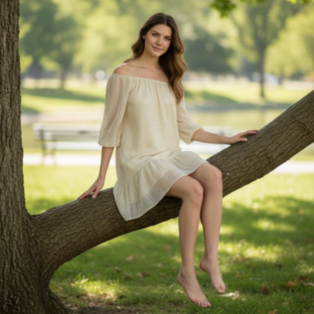 Caroline K Beaded Sands Sequin Swing Dress by Anthropologie - Picture 2 of 13